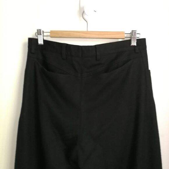 MEN VALENTINO Classic Black Virgin Wool Straigth Leg Trouser Pants Size 38 - Picture 8 of 16